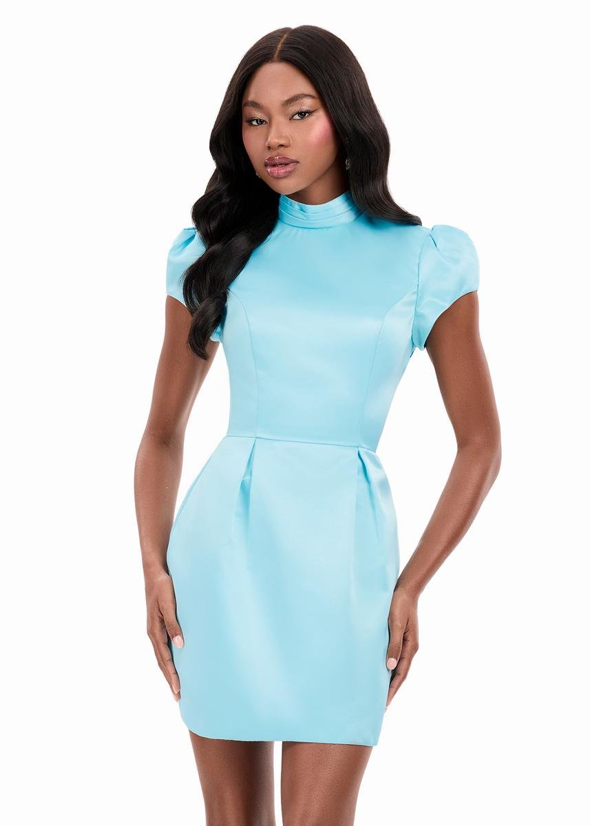 Ashley Lauren 4969 Blue Prom Dress