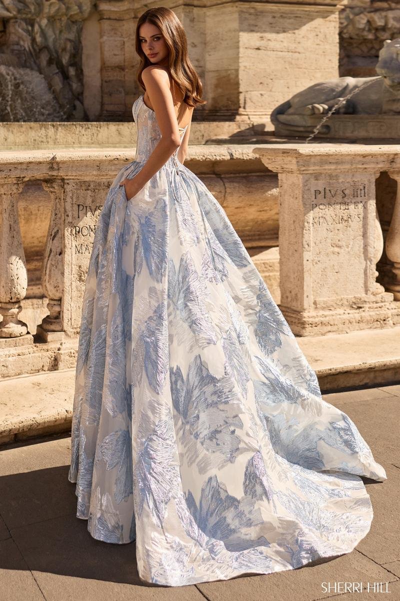 Sherri Hill 57968 Blue Prom Dress