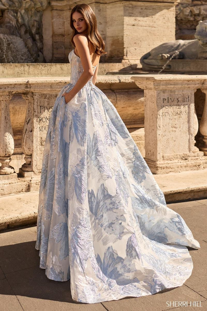 Sherri Hill 57968 Blue Prom Dress