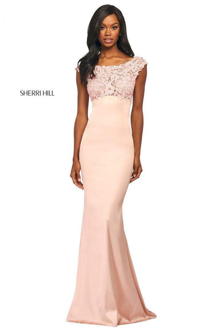 Sherri Hill 53605 Blush Prom Dress