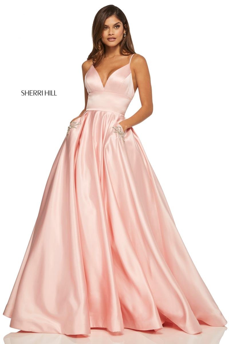 Sherri Hill 52629 Blush Prom Dress