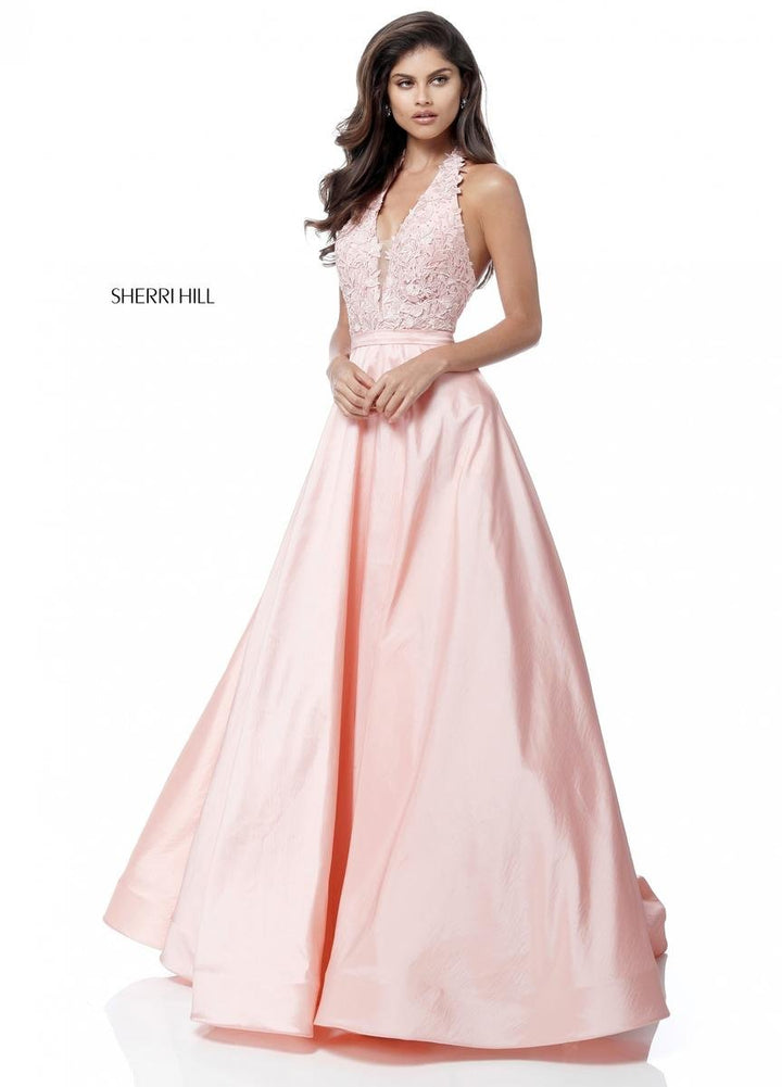 Sherri Hill 51643 Blush Prom Dress