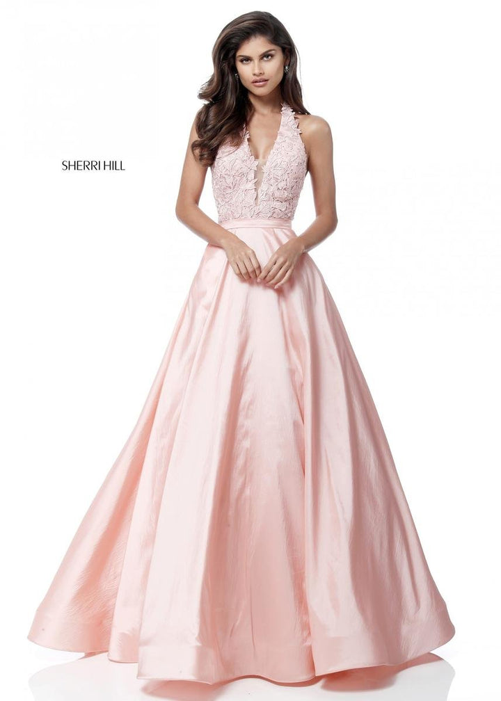 Sherri Hill 51643 Blush Prom Dress