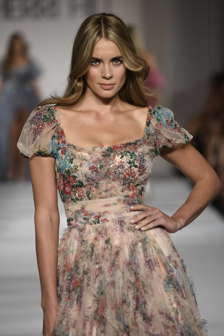 Sherri Hill 55560 — Blush Print