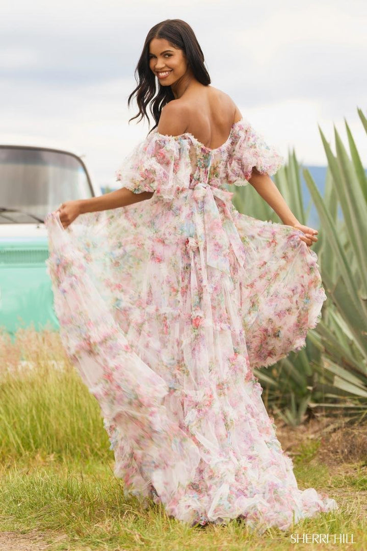 Sherri Hill 55541 — Blush Print