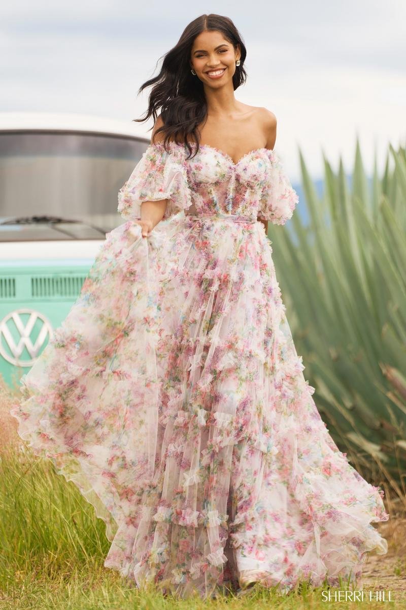 Sherri Hill 55541 — Blush Print