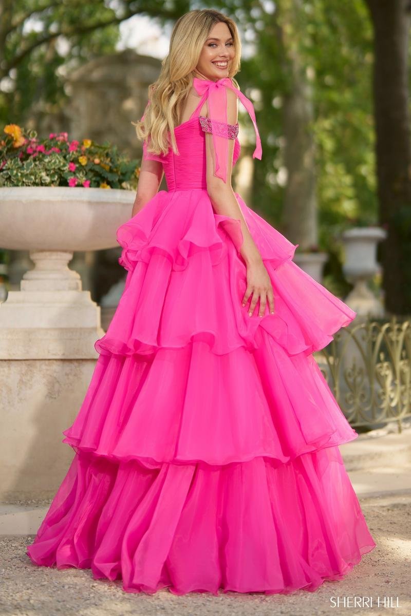 Sherri Hill 56927 Bright Fuchsia Prom Dress