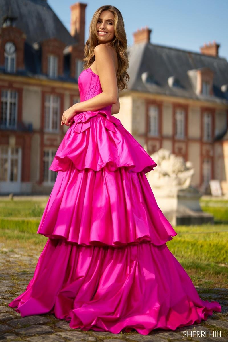 Sherri Hill 56908 Bright Fuchsia Prom Dress