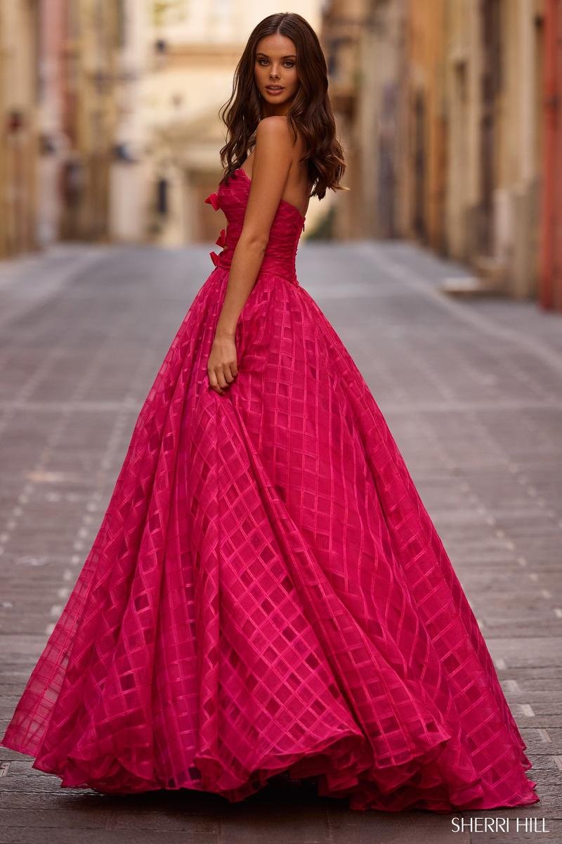 Sherri Hill 57030 Bright Fuchsia Prom Dress