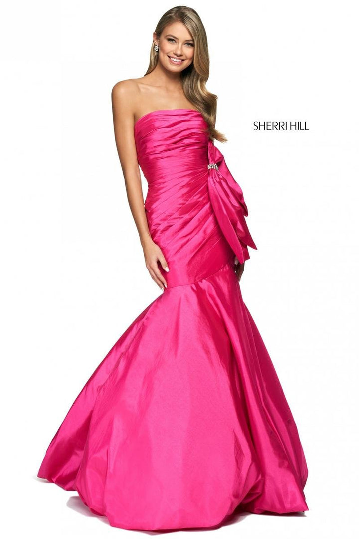 Sherri Hill 54027 Bright Pink Prom Dress