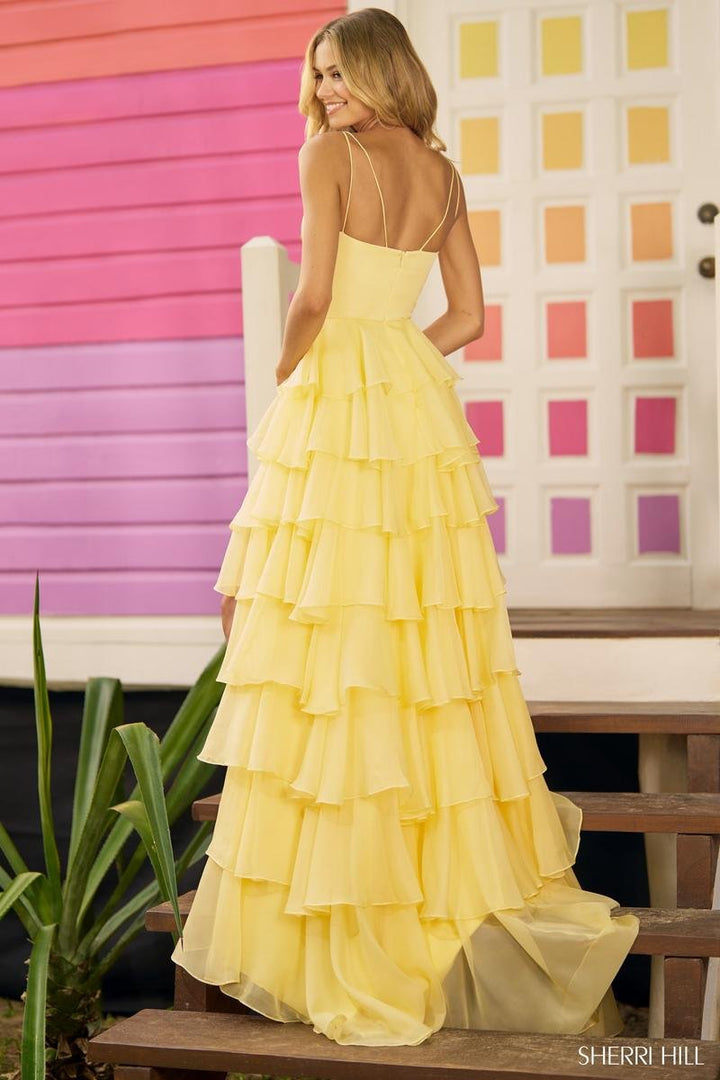 Sherri Hill 56108 Bright Pink Prom Dress