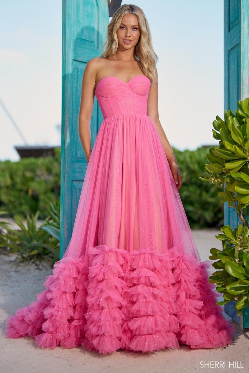 Sherri Hill 56040 — Bright Pink