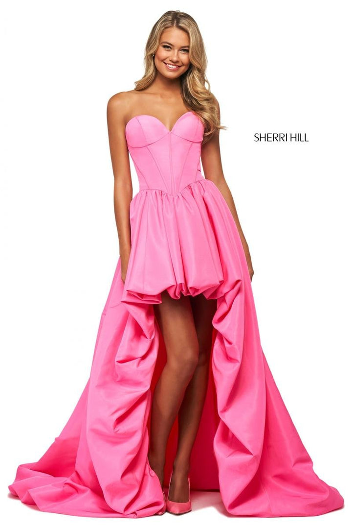 Sherri Hill 53719 Bright Pink Prom Dress