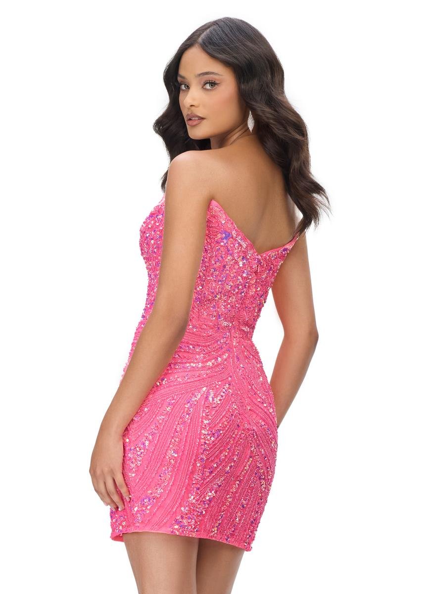 Ashley Lauren 4500 Bright Pink Prom Dress