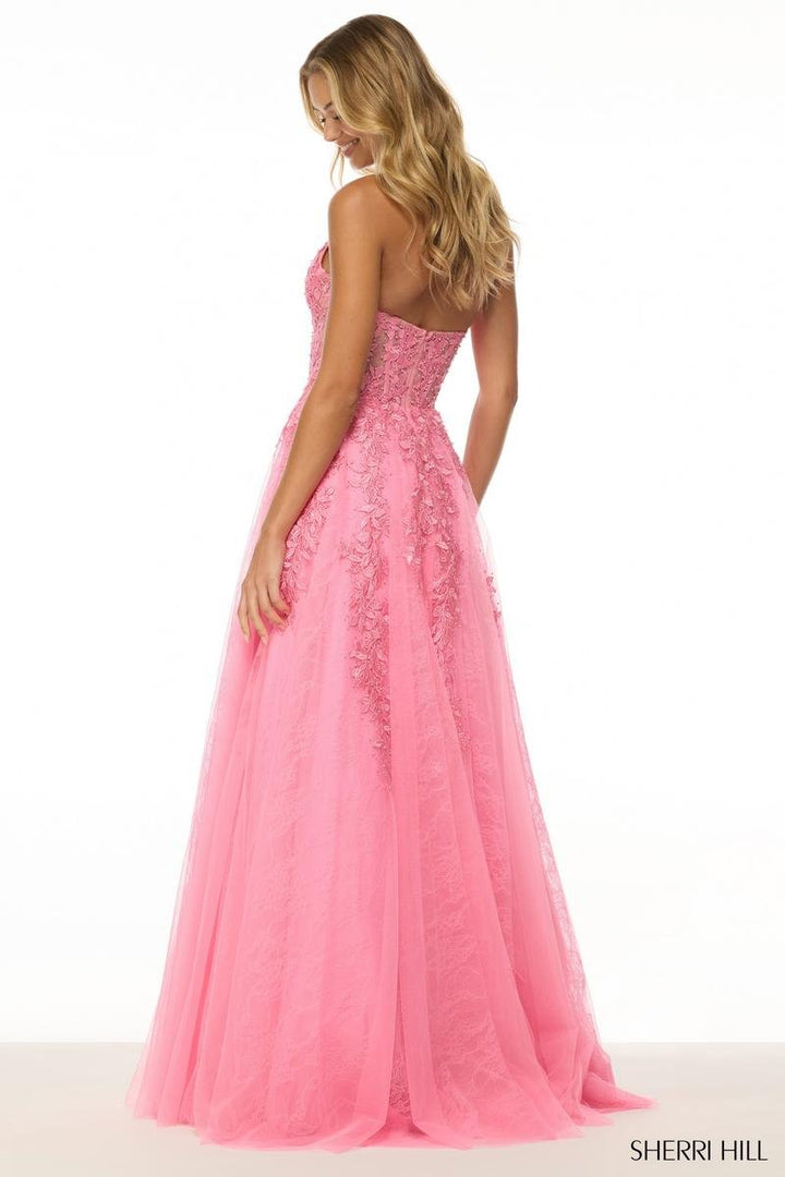 Sherri Hill 56490 Bright Pink Prom Dress