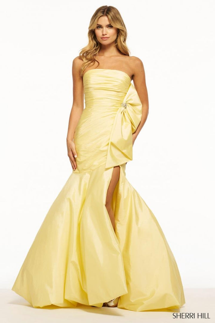 Sherri Hill 54027 Bright Yellow Prom Dress