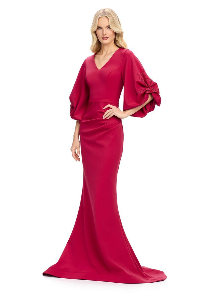 Ashley Lauren 11740 Burgundy Prom Dress