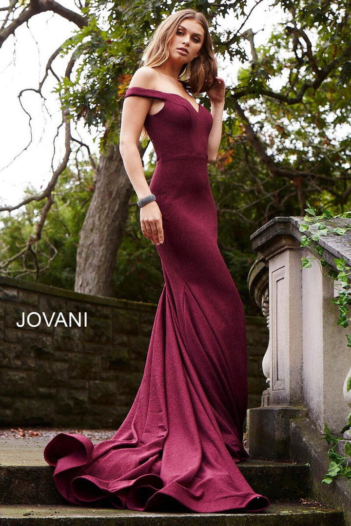 Jovani 55187 — Burgundy