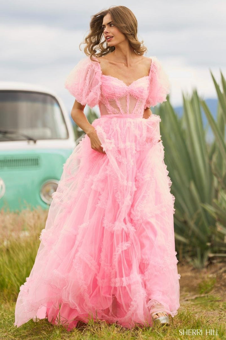 Sherri Hill 55558 — Candy Pink