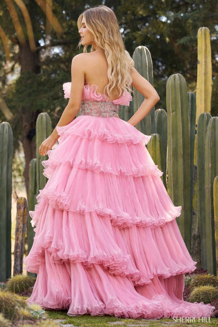 Sherri Hill 55635 Candy Pink Prom Dress