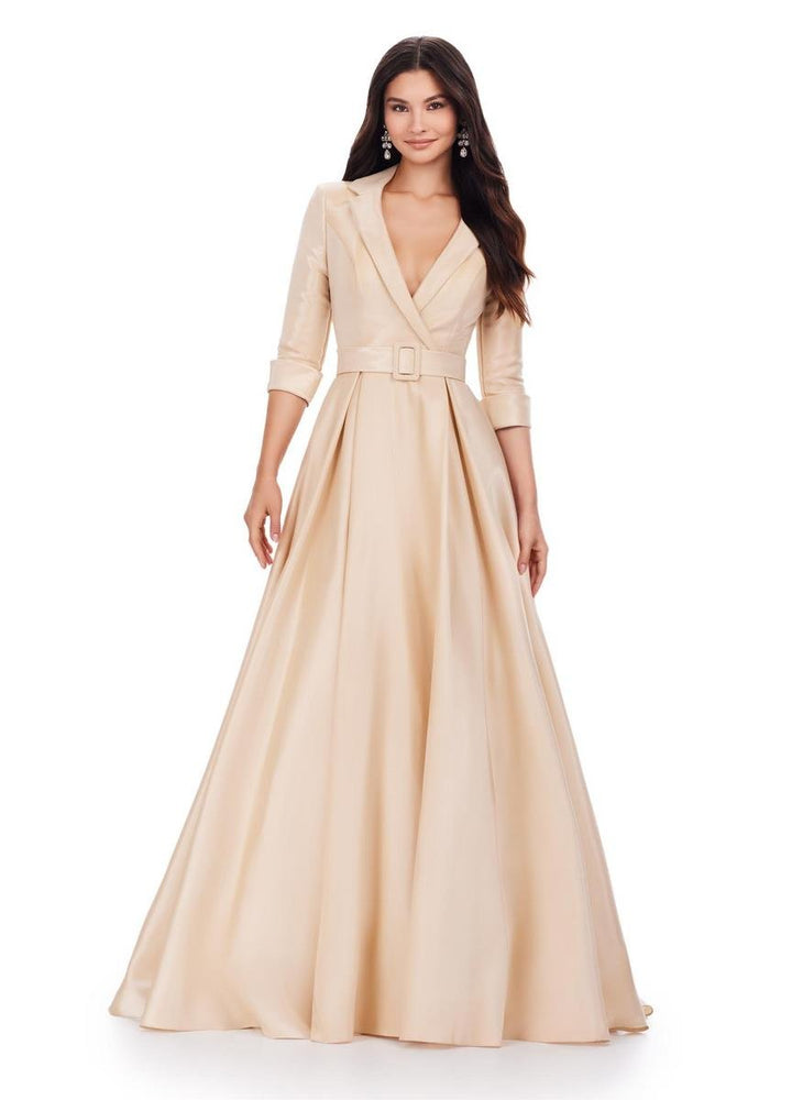 Ashley Lauren 11326 Champagne Prom Dress