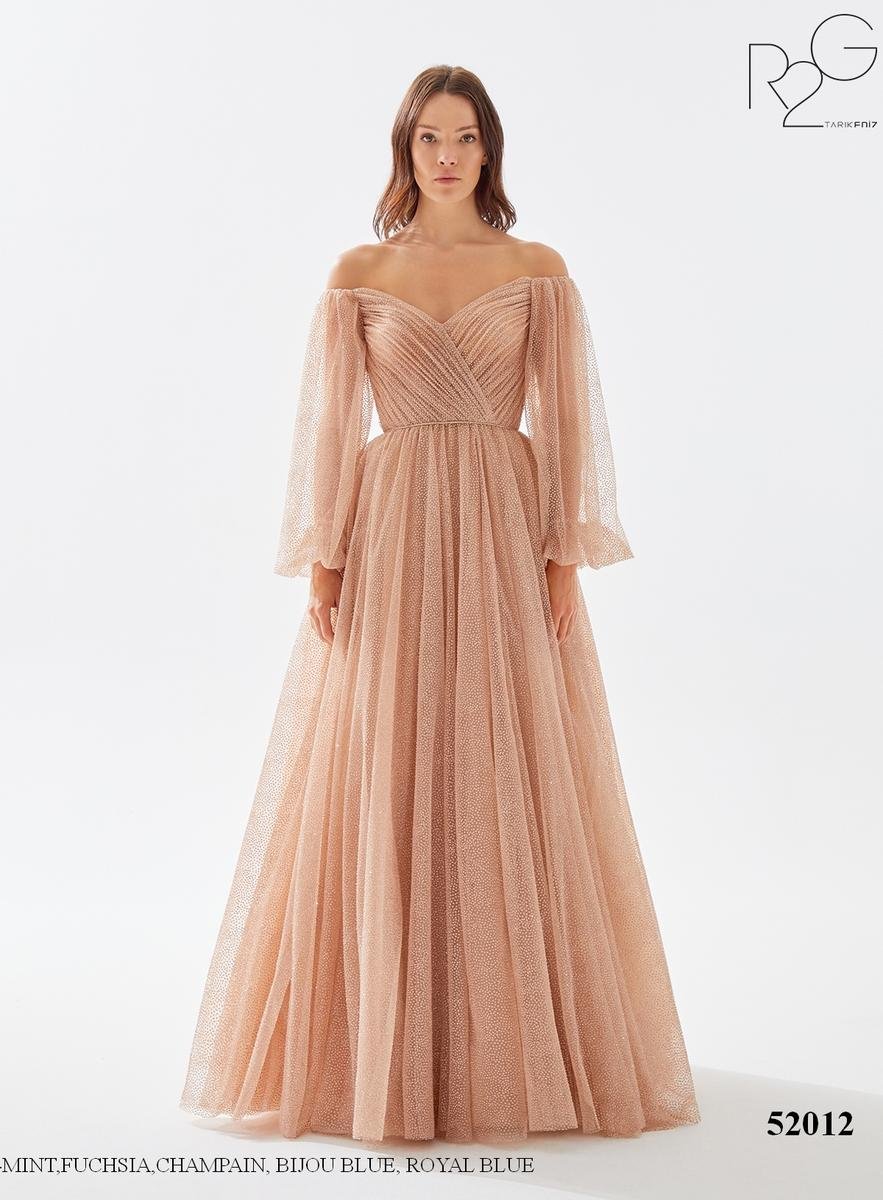 Tarik Ediz 52012 Champagne Prom Dress