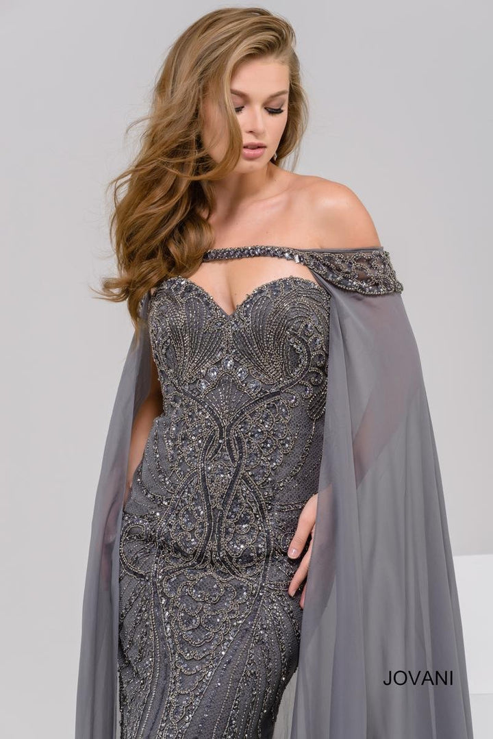 Jovani 45566 — Charcoal