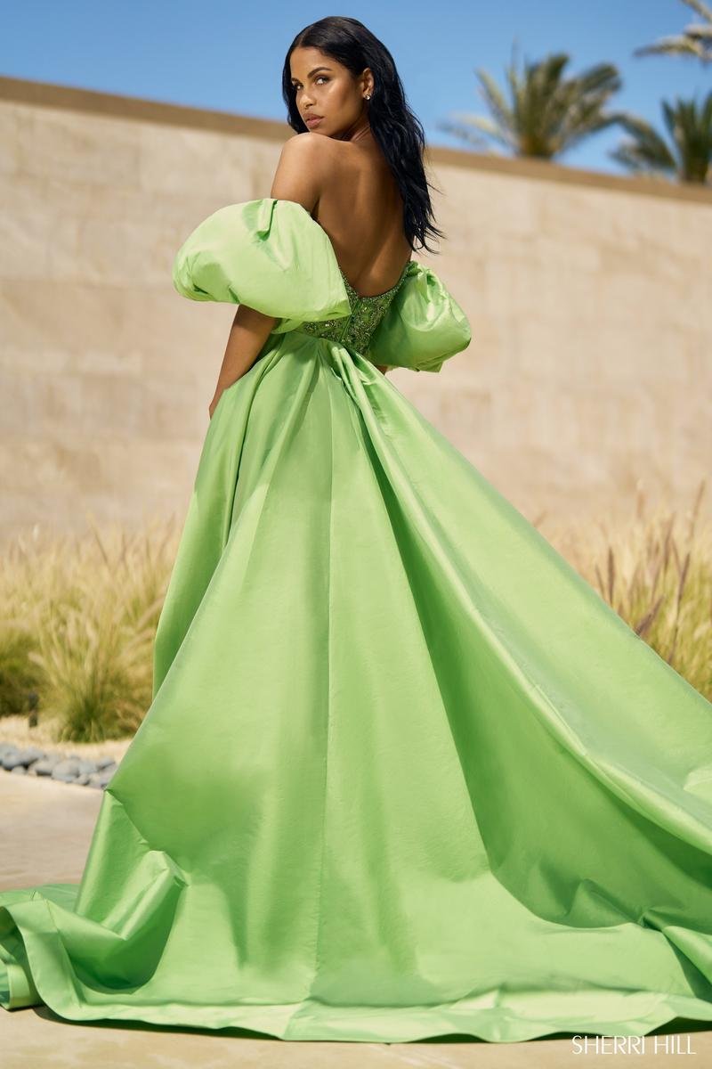 Sherri Hill 55632 Chartreuse Prom Dress