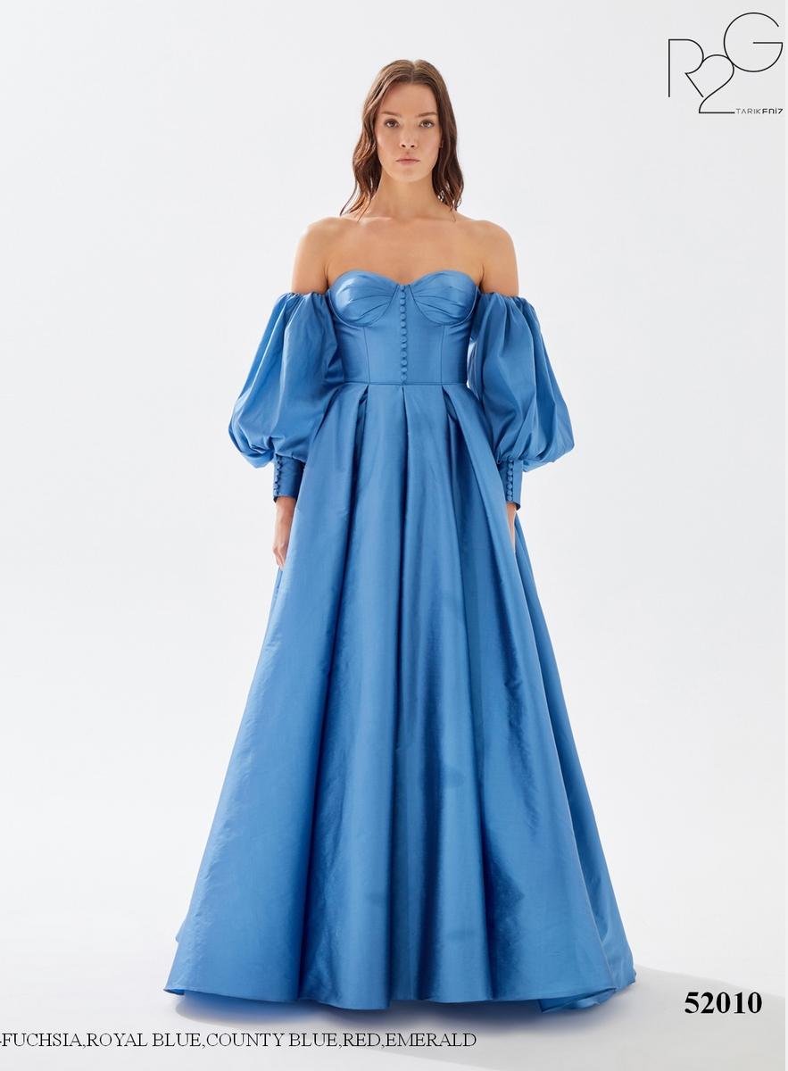 Tarik Ediz 52010 County Blue Prom Dress