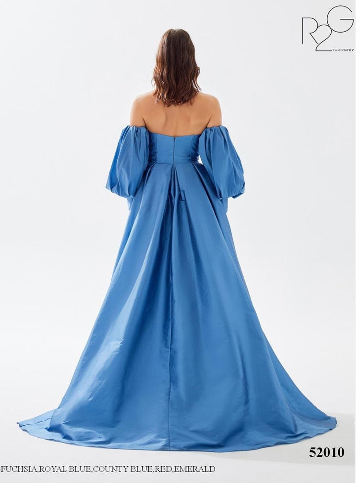 Tarik Ediz 52010 County Blue Prom Dress