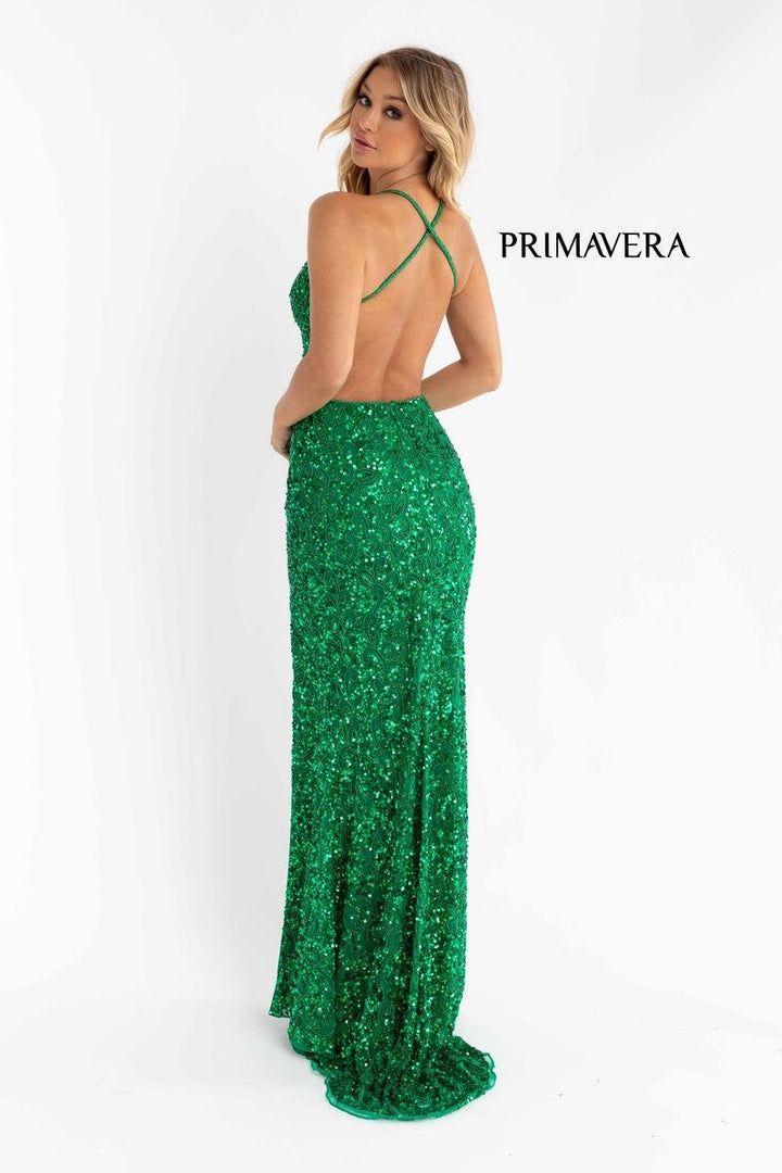 Primavera Couture 3295 Emerald Prom Dress