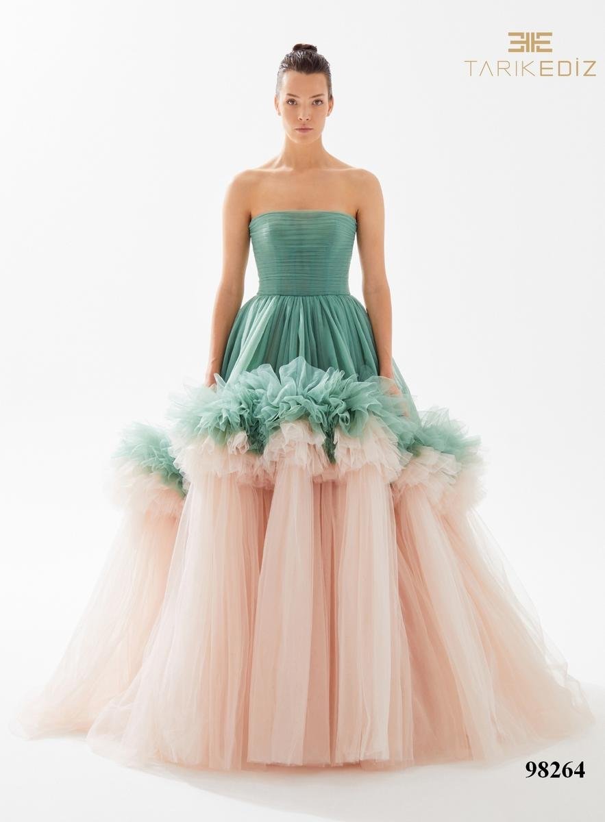 Tarik Ediz 98264-O — English Green/Ice Pink