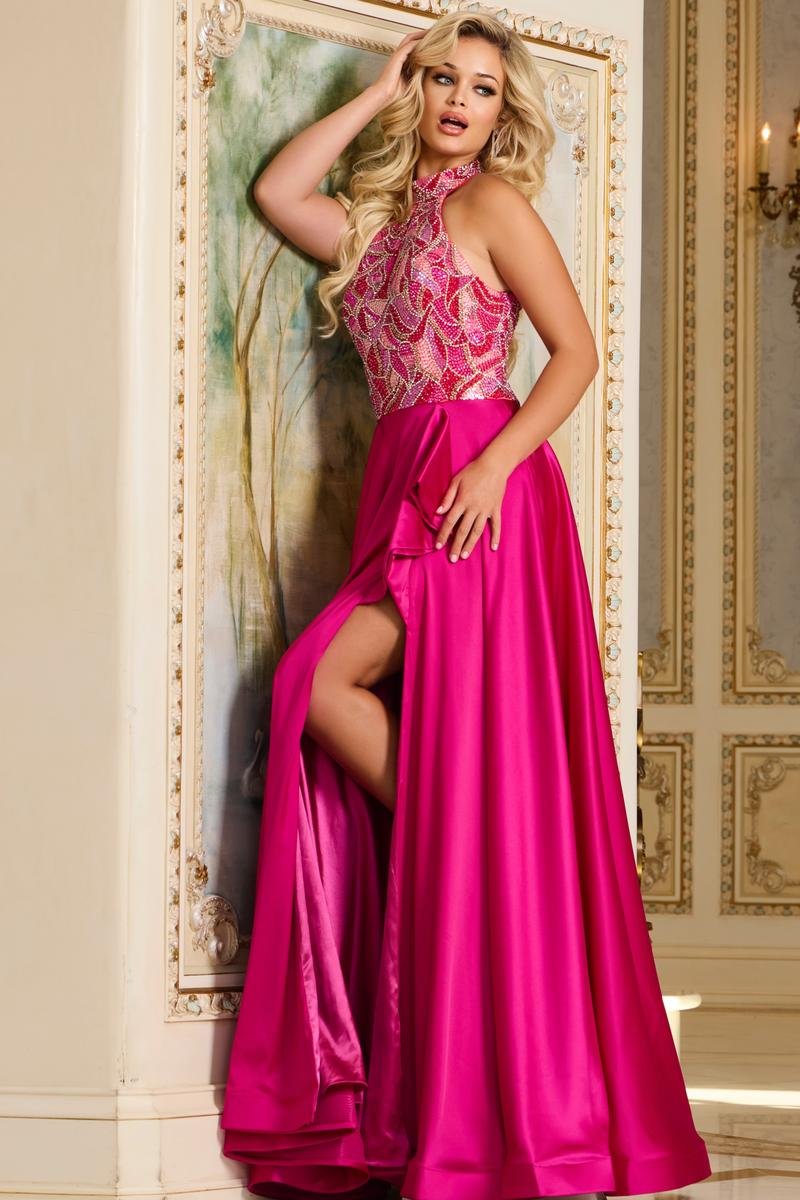 Jovani 41186 Fuchsia Prom Dress