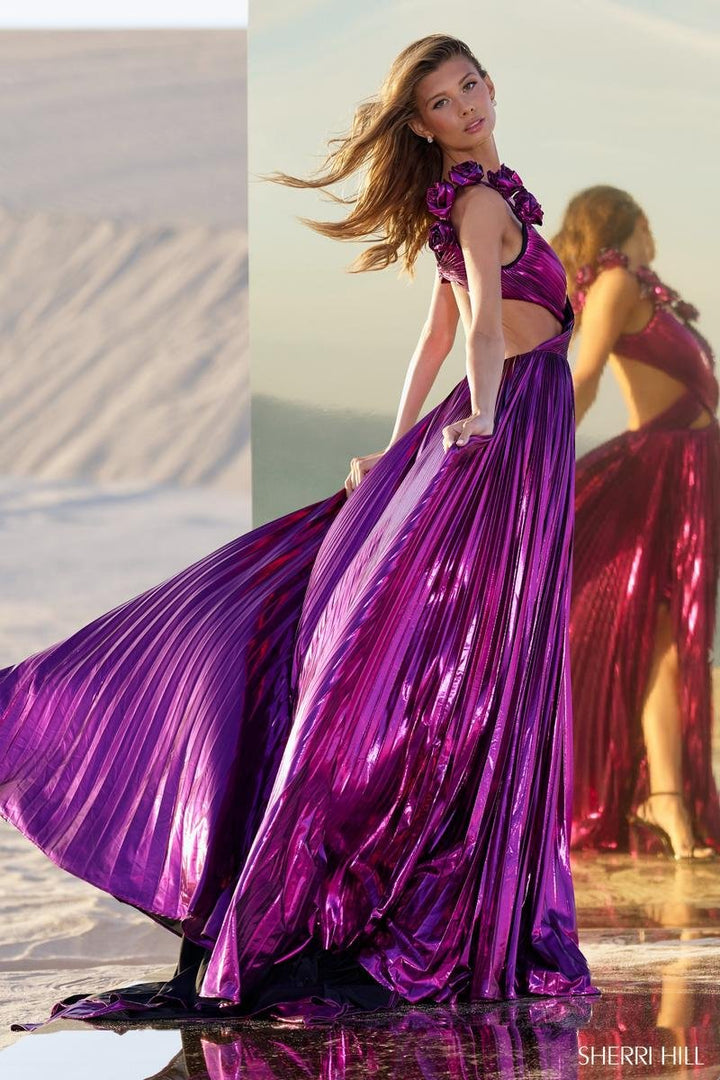 Sherri Hill 56827 Fuchsia Prom Dress