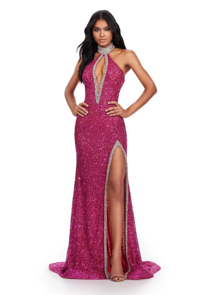 Ashley Lauren 11634 Fuchsia Prom Dress
