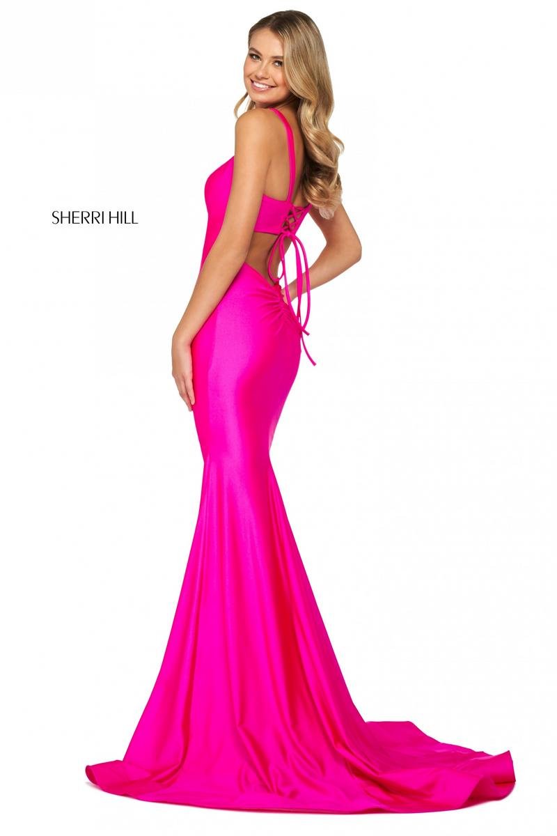 Sherri Hill 53906 Fuchsia Prom Dress