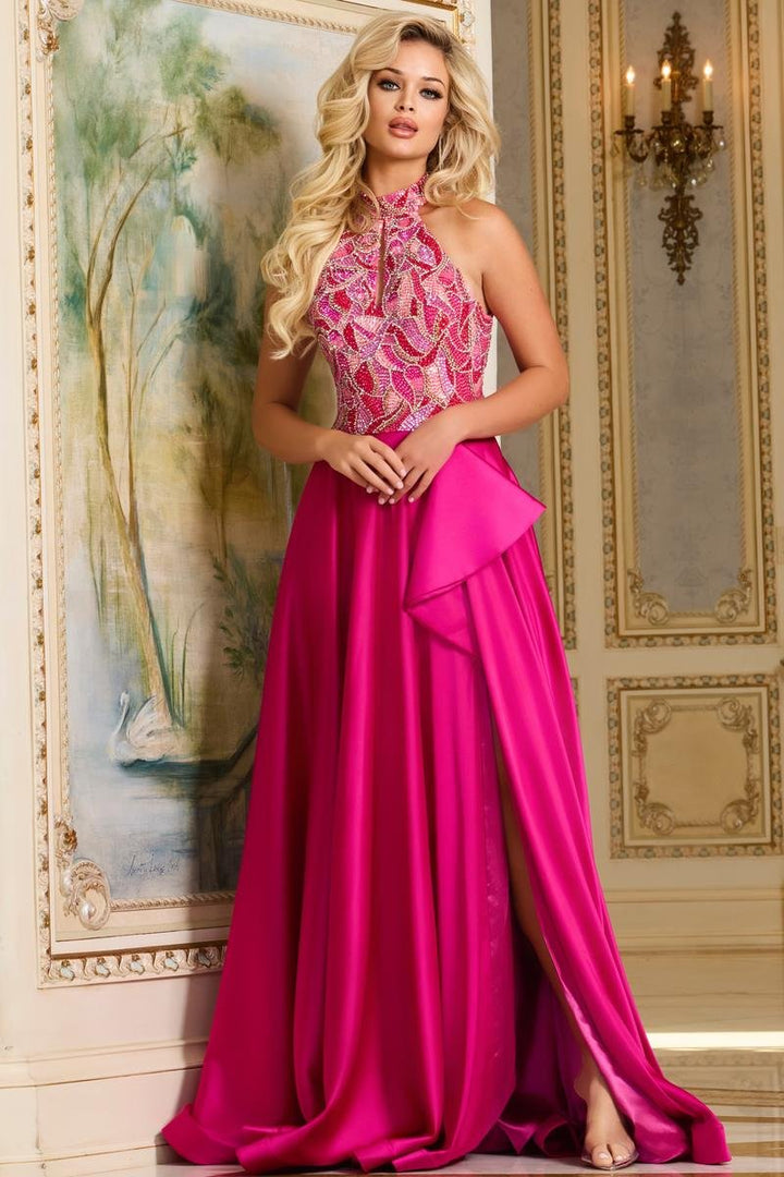 Jovani 41186 Fuchsia Prom Dress
