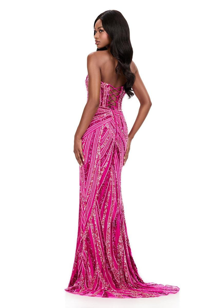 Ashley Lauren 12230 Fuchsia Prom Dress
