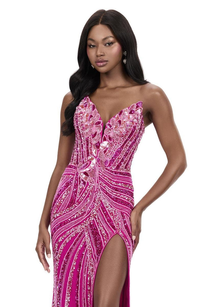 Ashley Lauren 12230 Fuchsia Prom Dress