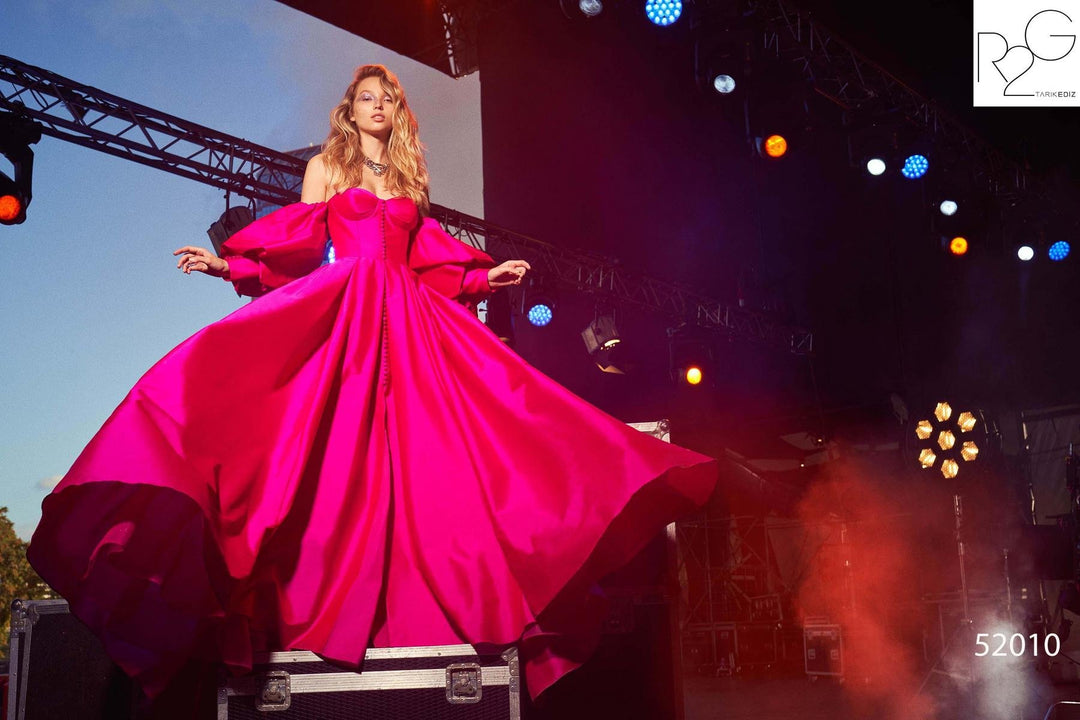 Tarik Ediz 52010 Fuchsia Prom Dress