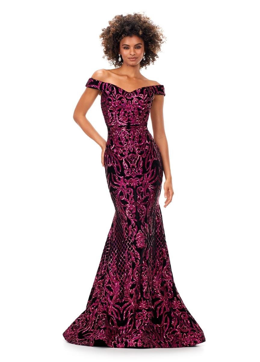 Ashley Lauren 11330 — Fuchsia/Black