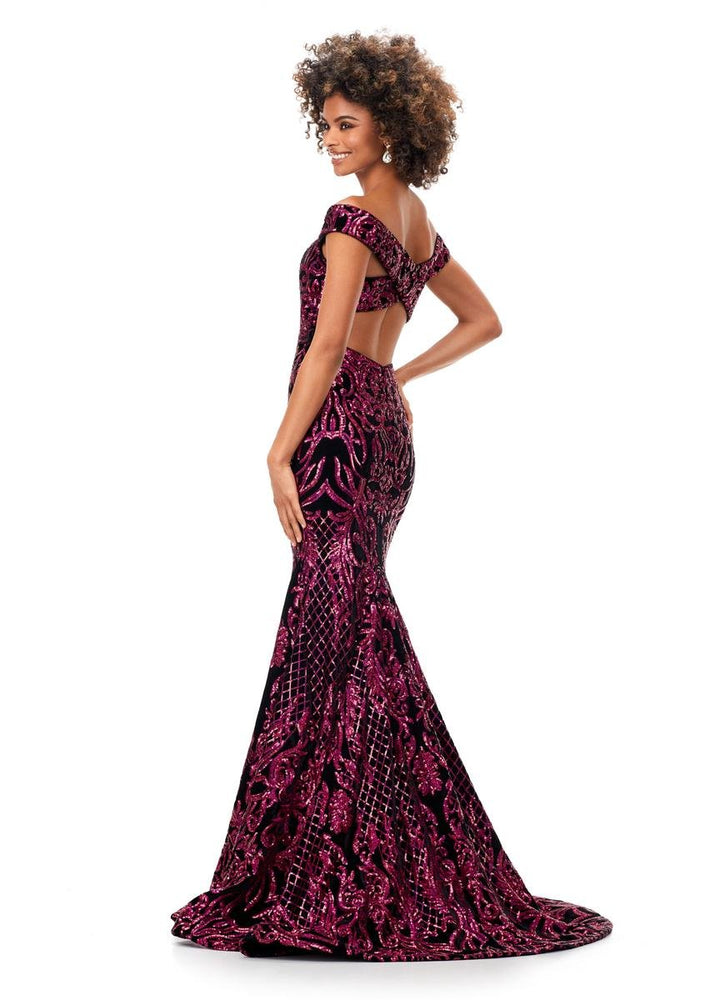 Ashley Lauren 11330 — Fuchsia/Black