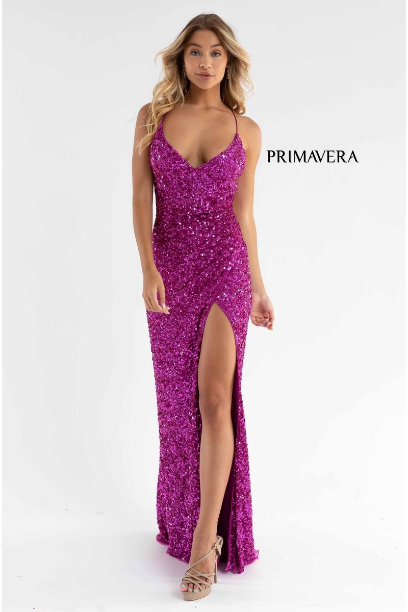 Primavera Couture 3791 Fuchsia Prom Dress