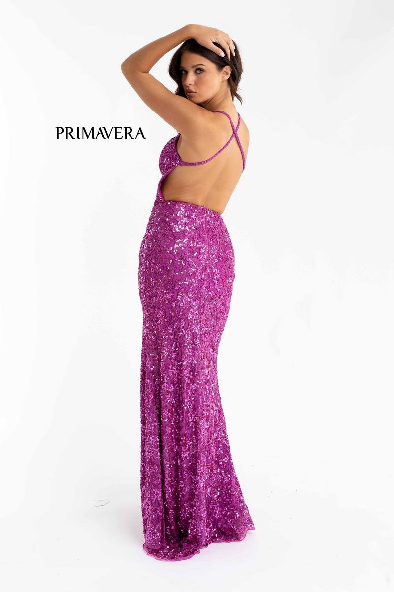 Primavera Couture 3295 Fuchsia Prom Dress