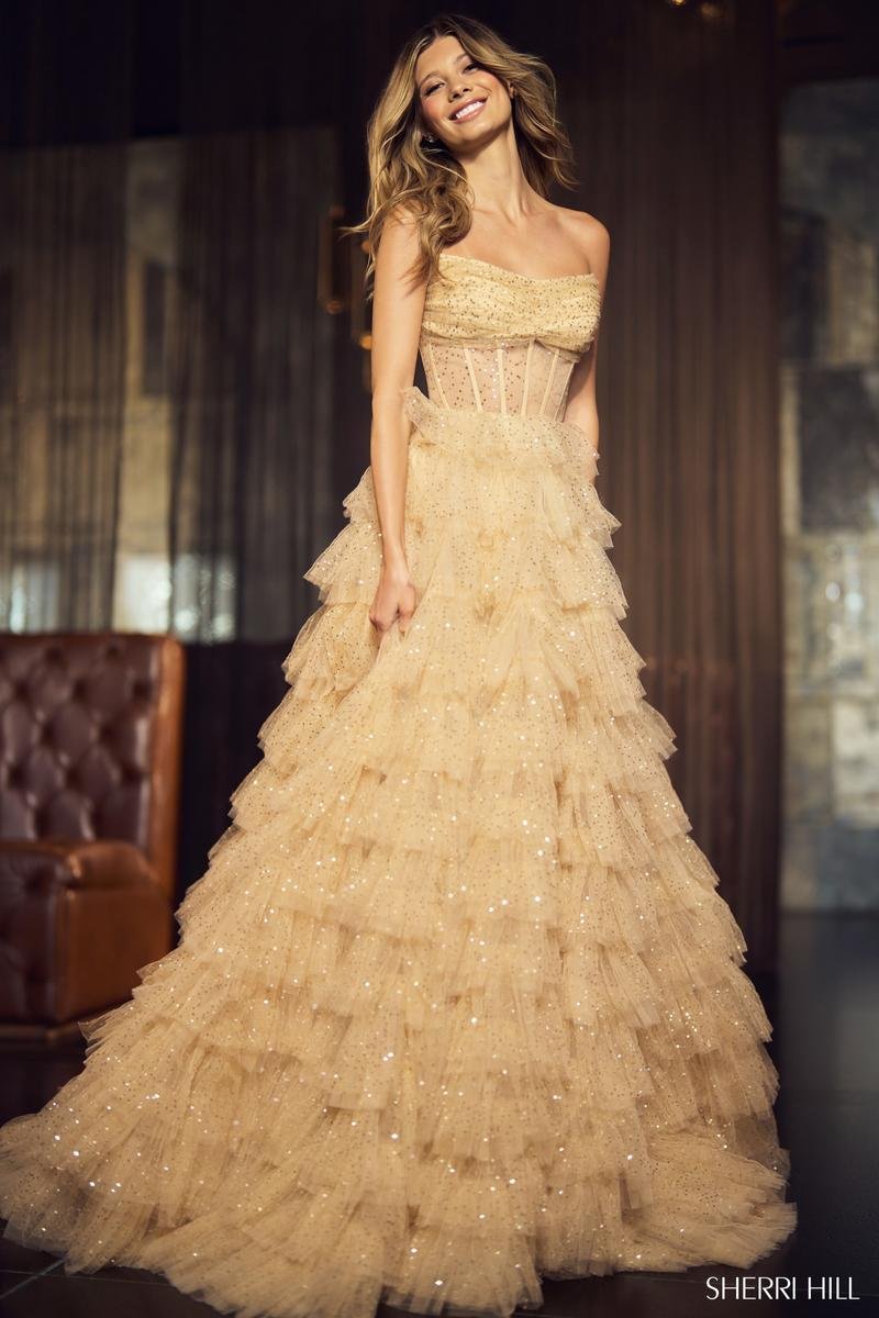 Sherri Hill 55950 — Gold