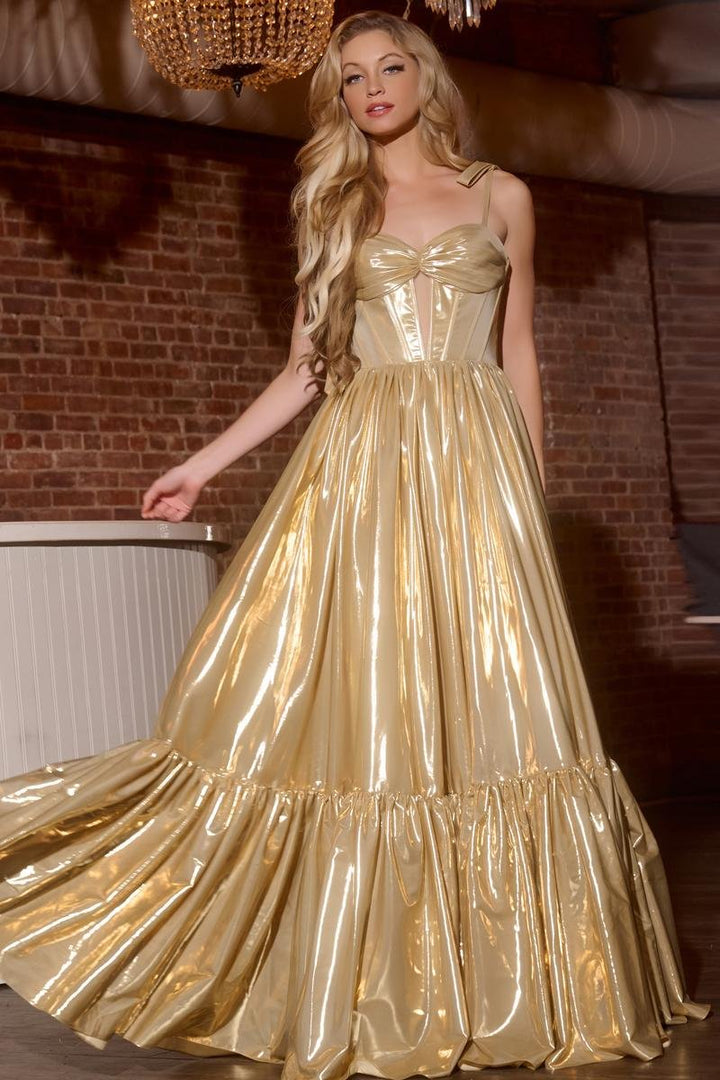 Jovani 43596 Gold Prom Dress