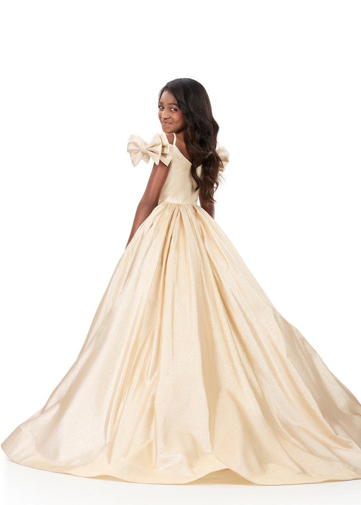 Ashley Lauren 8349 Gold Prom Dress