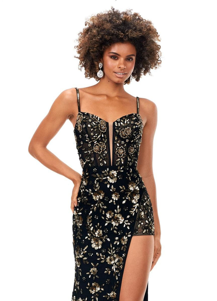 Ashley Lauren 11360 — Gold/Black