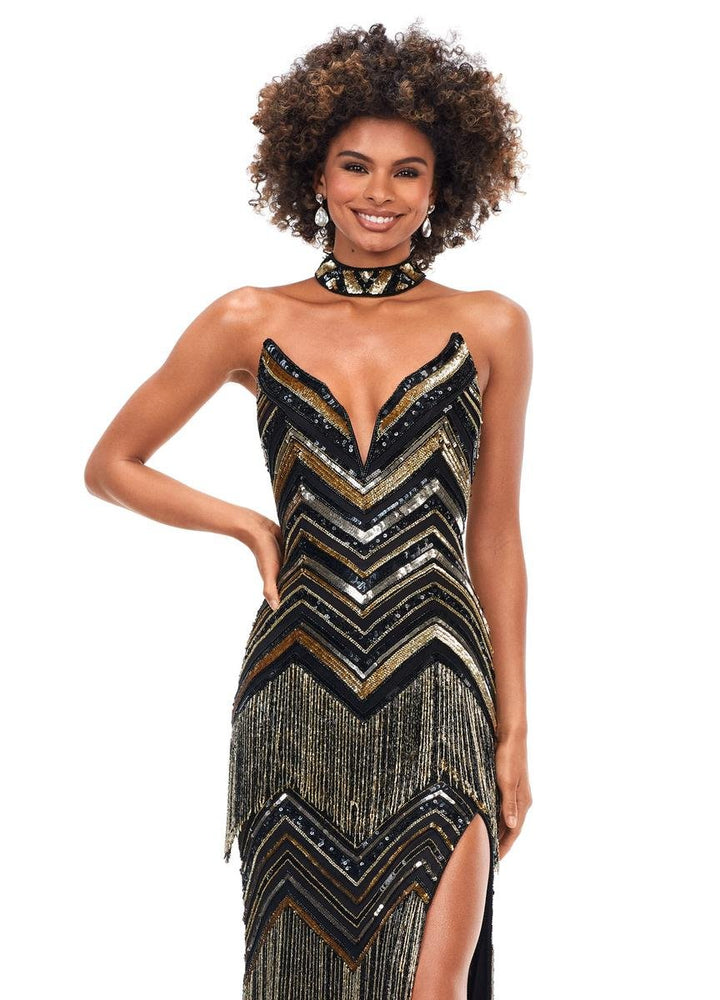 Ashley Lauren 11259 — Gold/Black