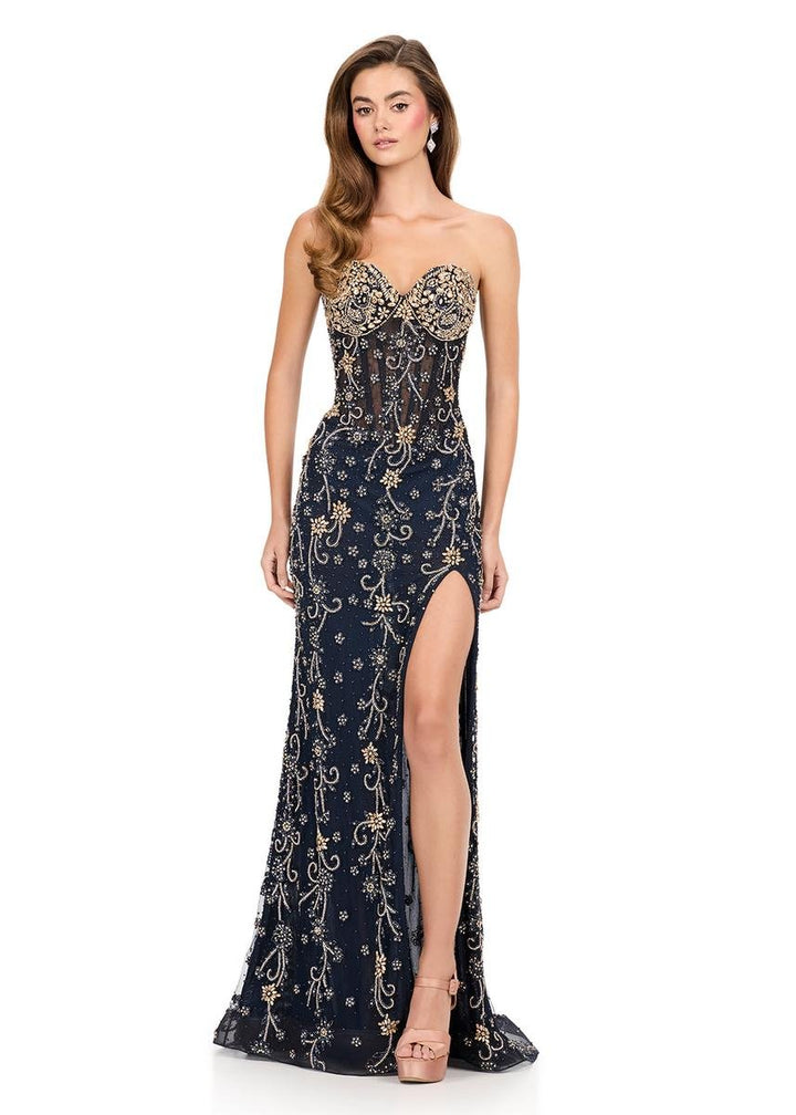 Ashley Lauren 12272 — Gold/Navy